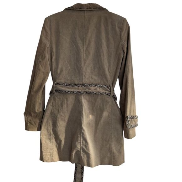 A.B.S.  Allen Schwartz micro Corduroy Unique Trench Size S - Picture 7 of 14